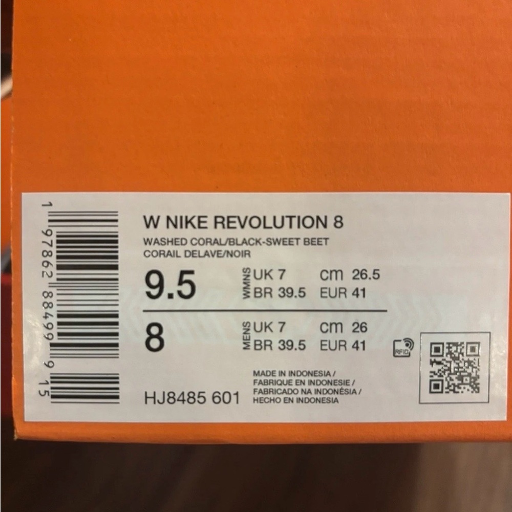 Nike Revolution 8 Washed Coral Sweet Beet Women Running Work Out - Picture 9 of 10